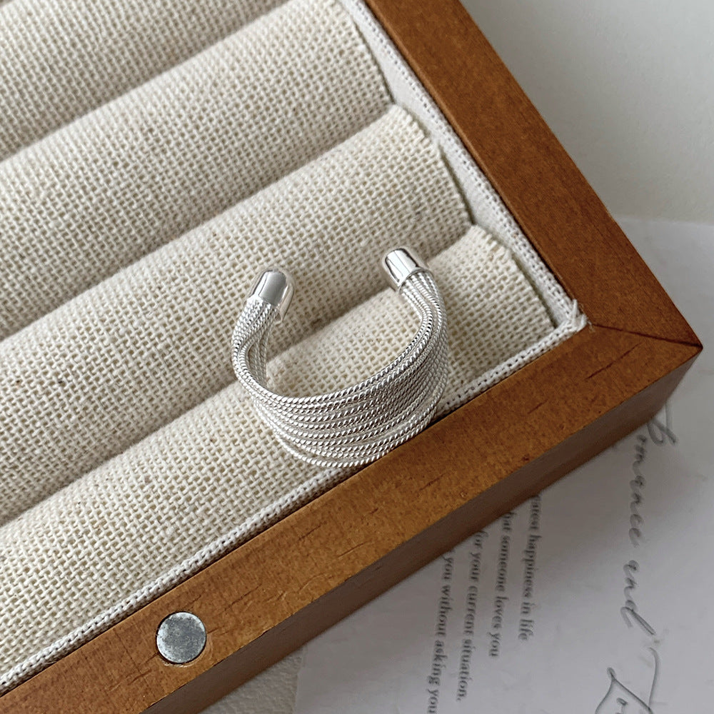 Nuba Multi-Layer Line Open Ring