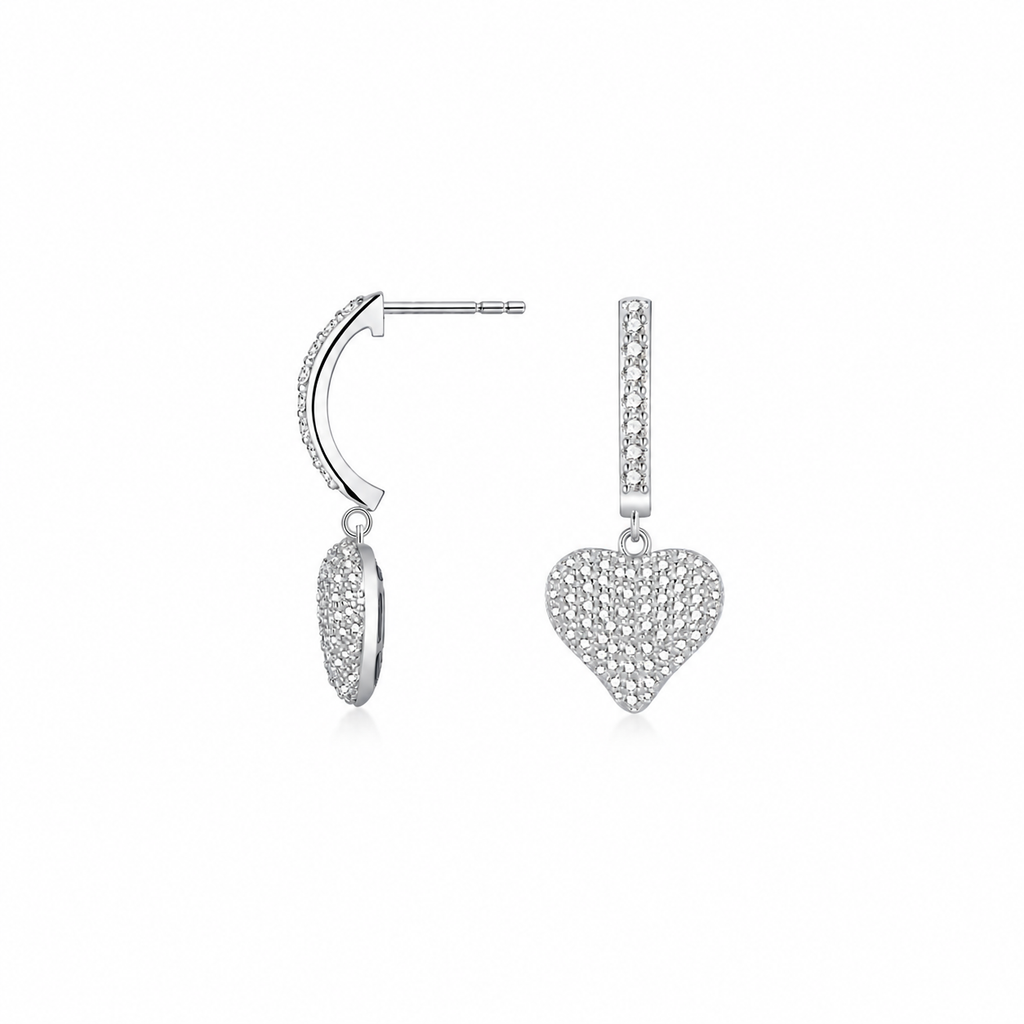 Nuba Heart Moissanite Earrings