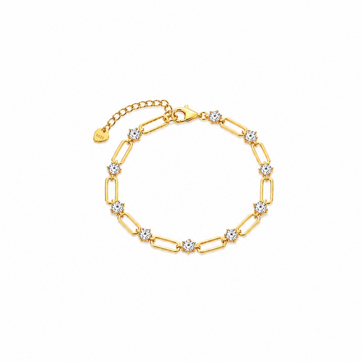 Nuba Gold Loop Moissanite Bracelet