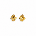 Nuba Geometric Gold Stud Earrings