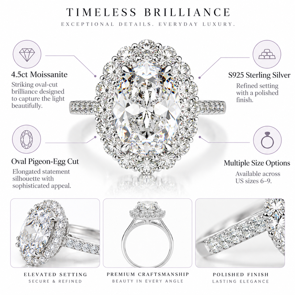 Nuba Oval Moissanite Signature Ring