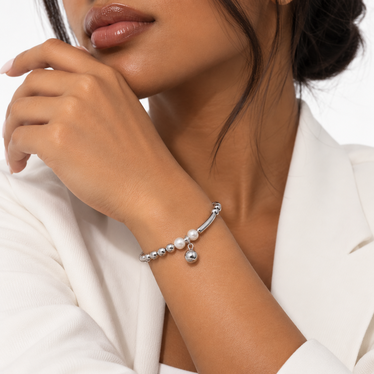 Nuba Pearl Bead Bracelet