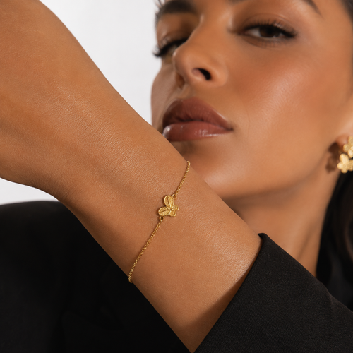 Nuba Butterfly Gold Bracelet