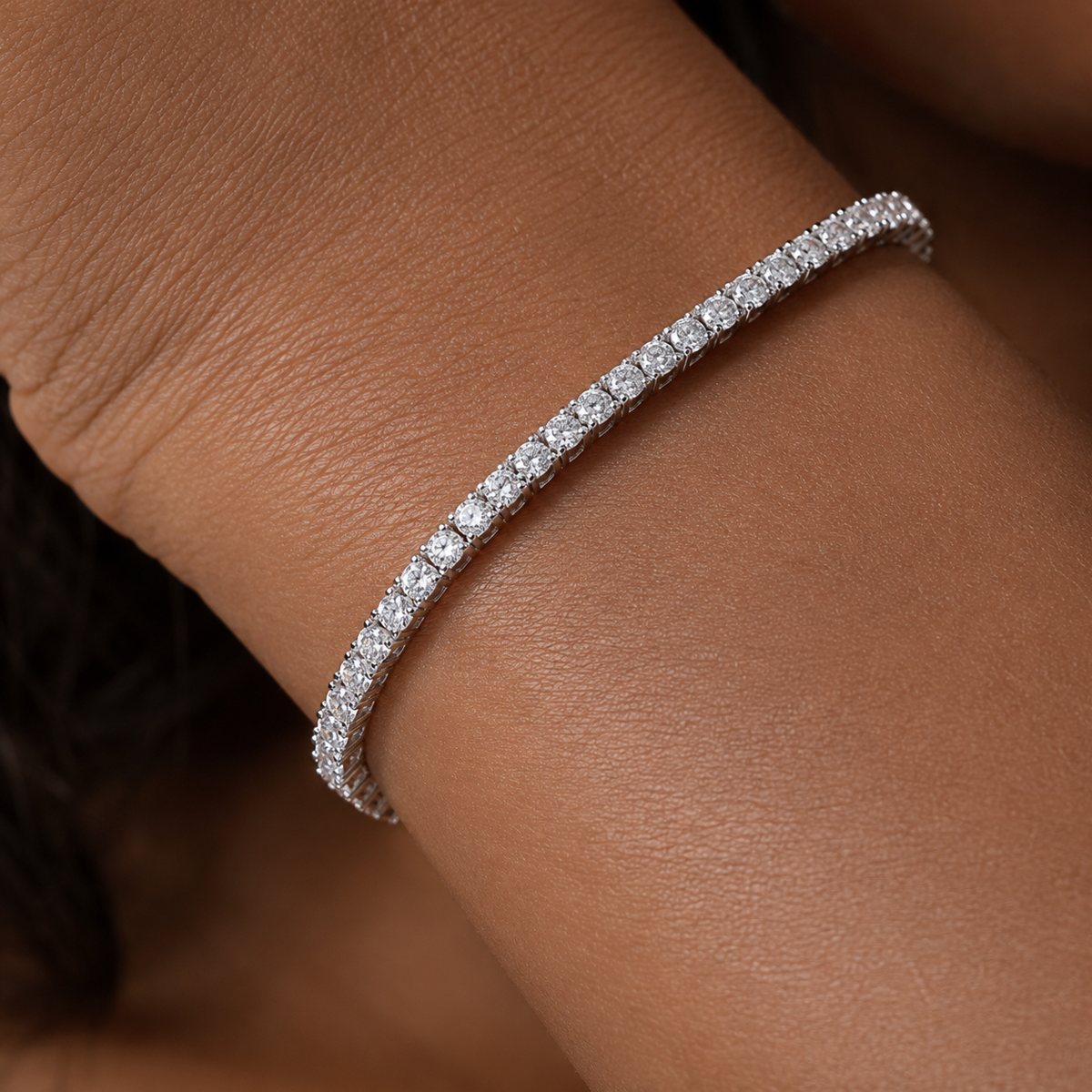 Nuba Moissanite Clover Tennis Bracelet