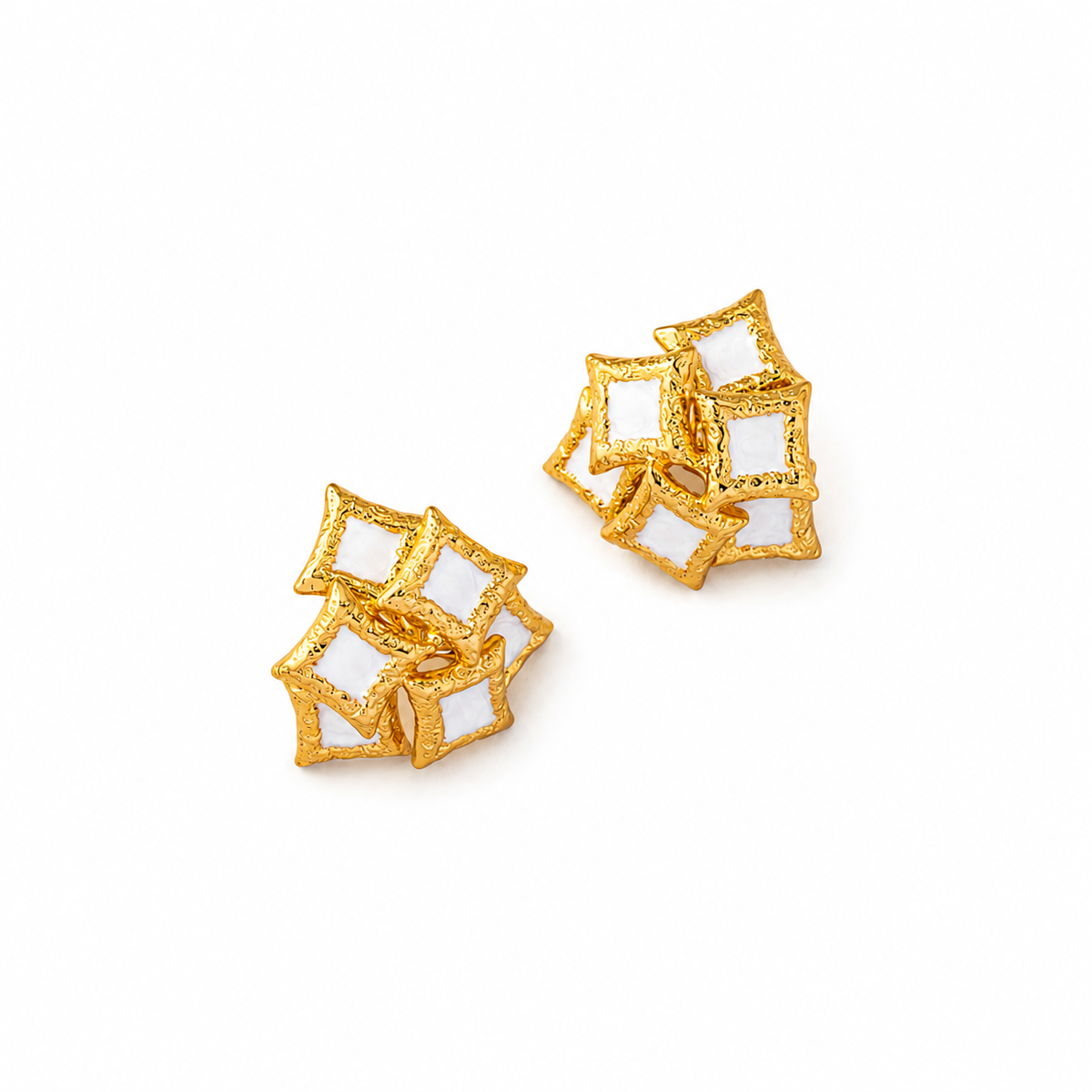 Nuba Geometric Enamel Earrings