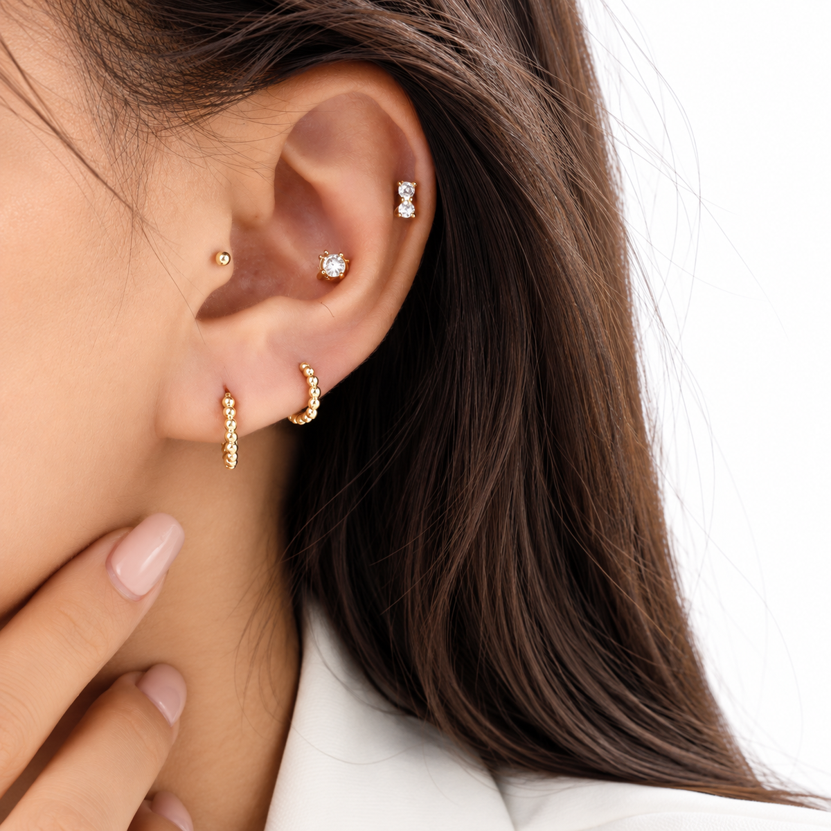 Nuba 10K Gold Hoop Earrings