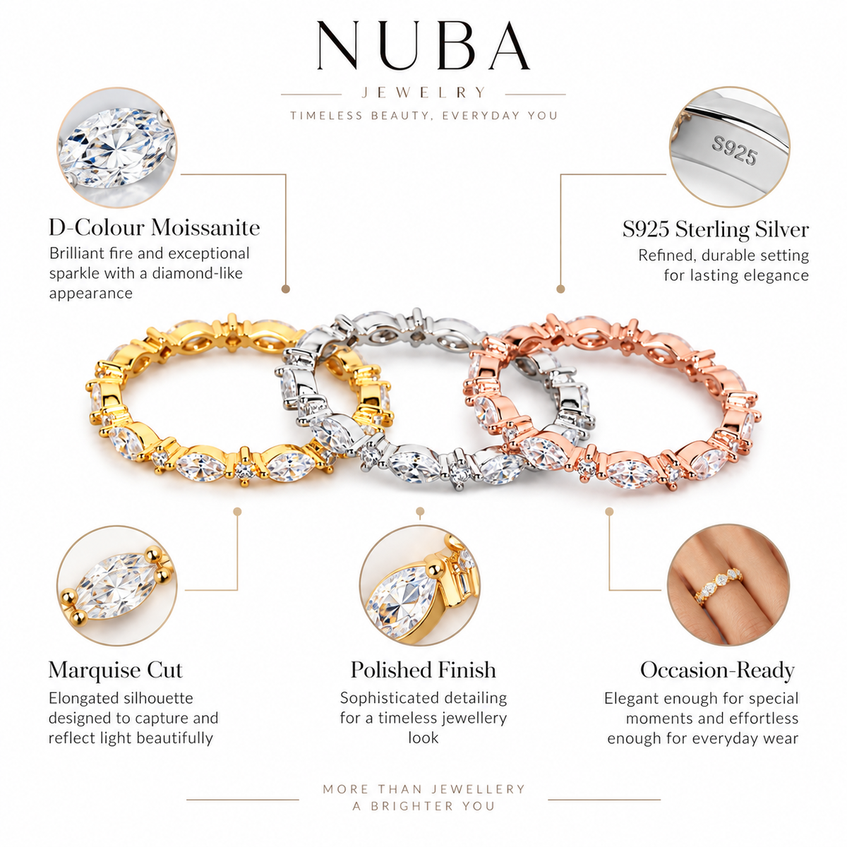 Nuba Marquise Moissanite Ring