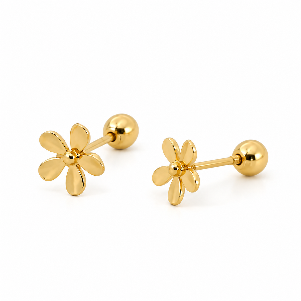Nuba Petal Gold Stud Earrings