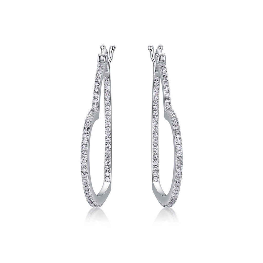 Nuba Heart Moissanite Silver Earrings