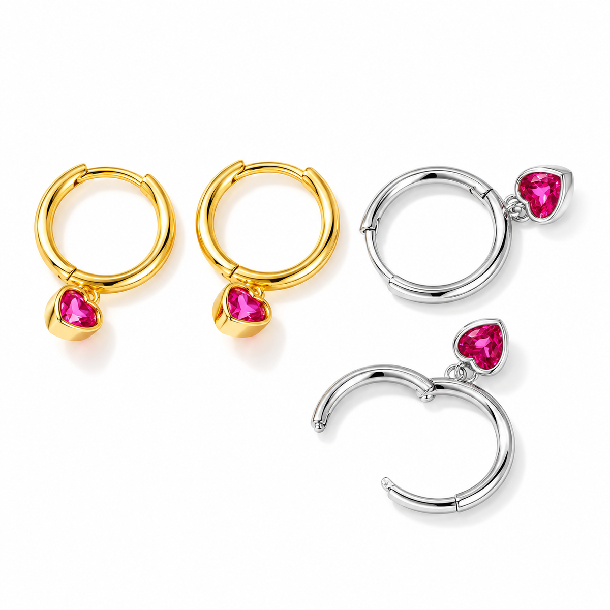Nuba Heart Zircon Earrings