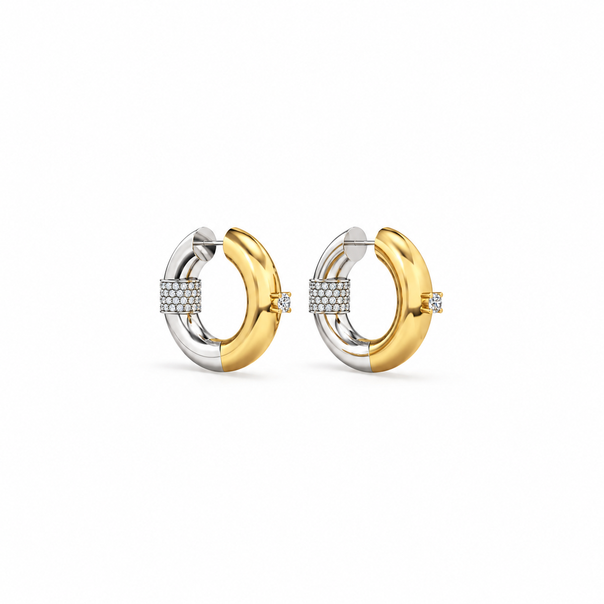 Nuba Elara Two-Tone Zircon Earrings
