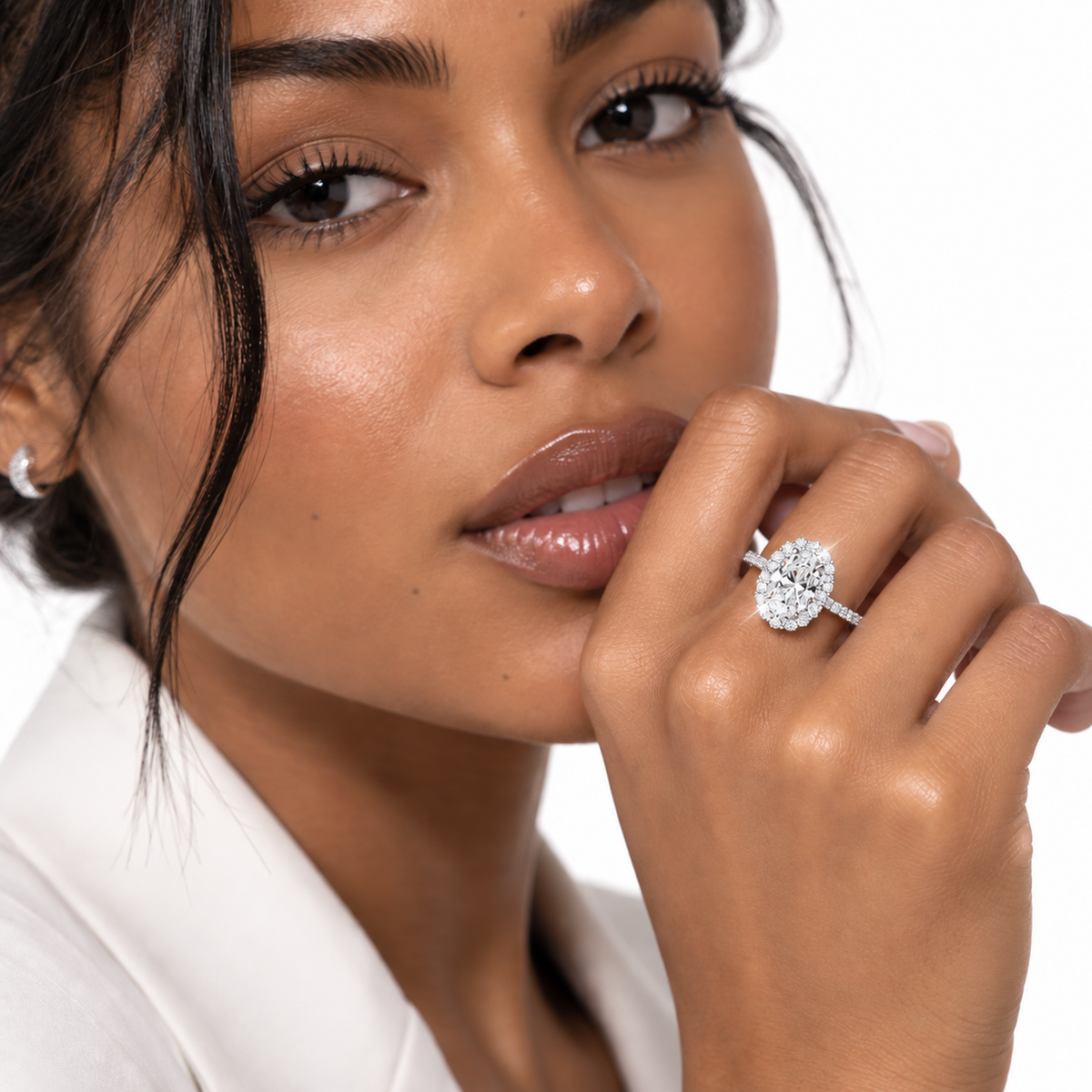 Nuba Oval Moissanite Signature Ring