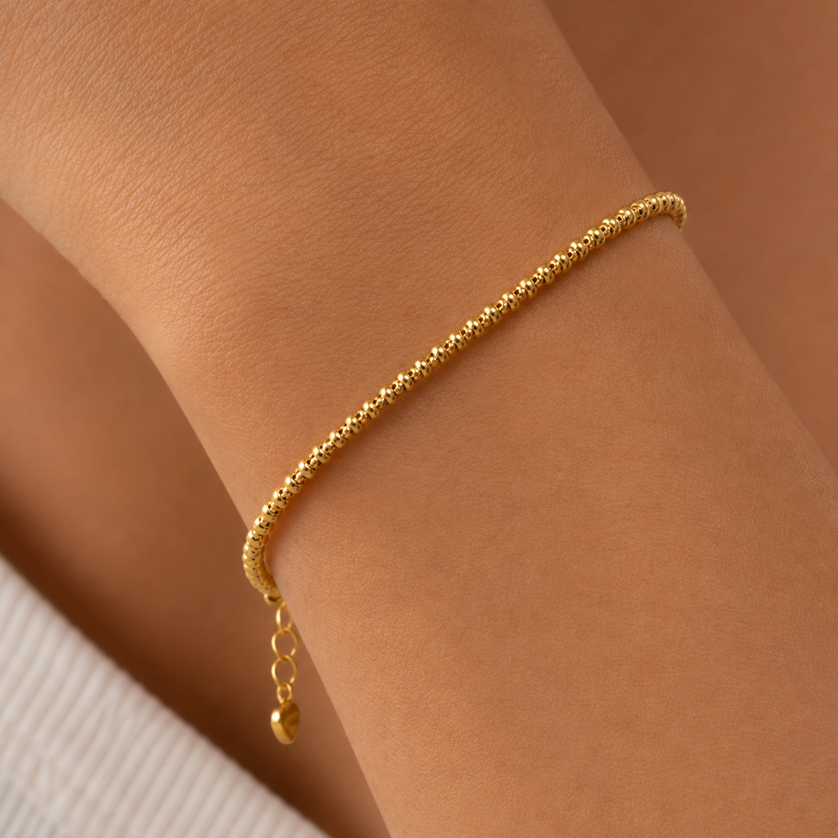 Nuba 18K Gold Bead Bracelet