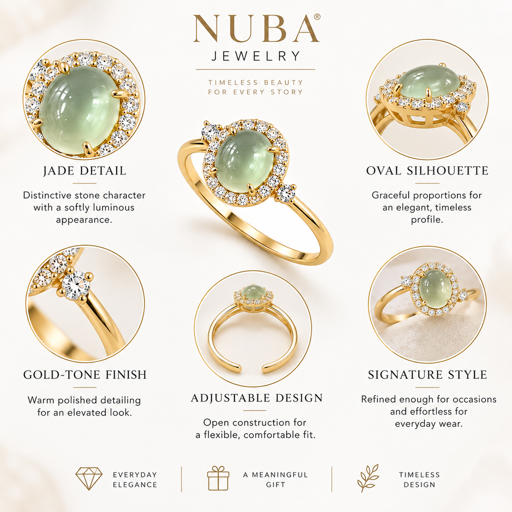 Nuba Jade Oval Signature Ring
