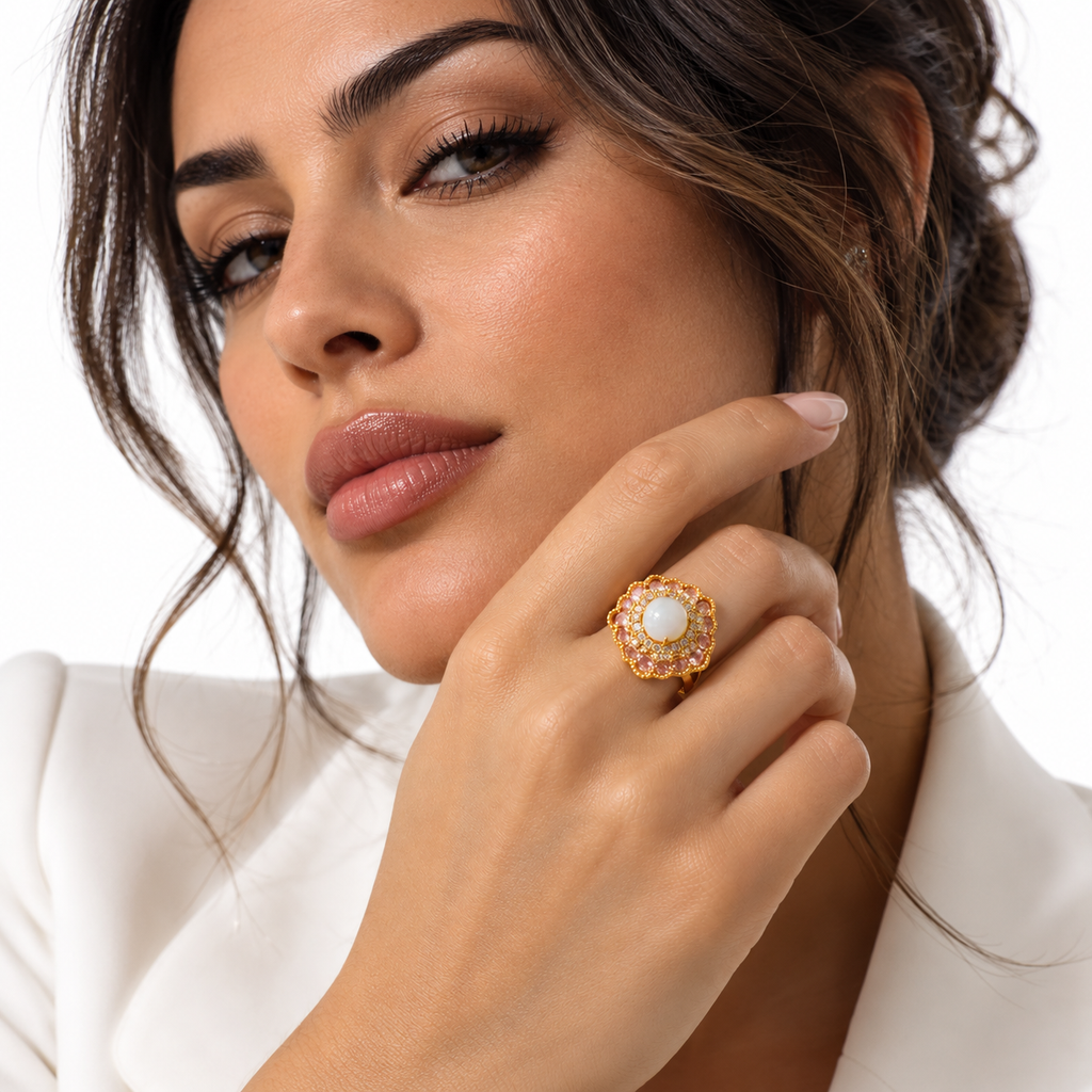 Nuba Jade Bloom Signature Ring