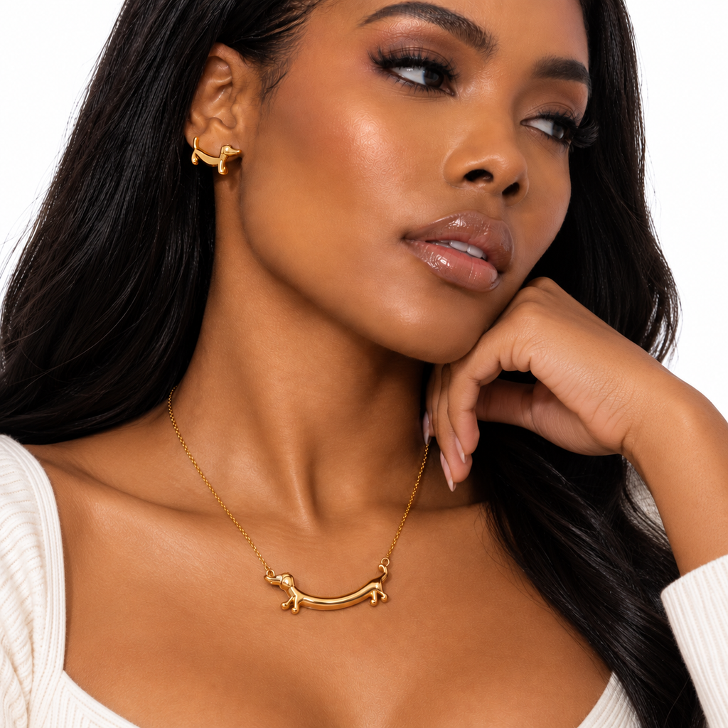 Nuba Dachshund Jewellery Set
