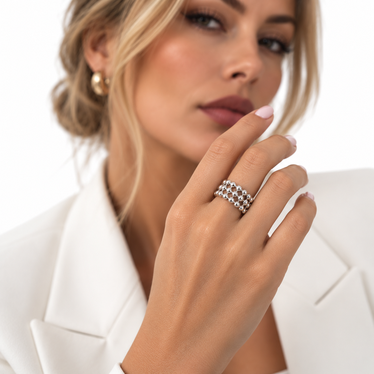 Nuba Gradient Bead Open Ring