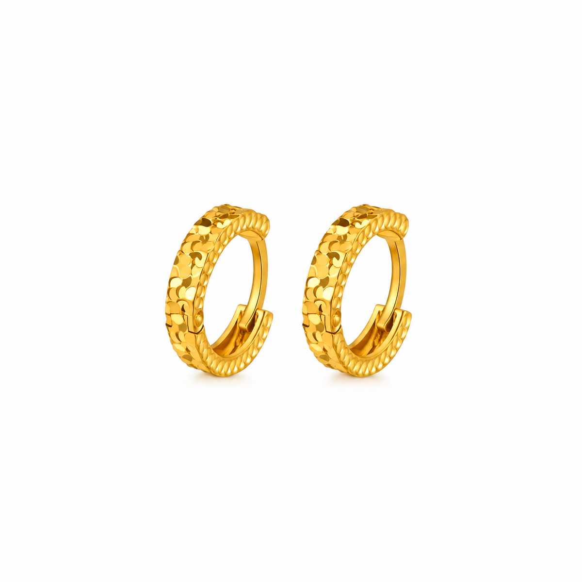 Nuba Crushed Ice Gold Earrings