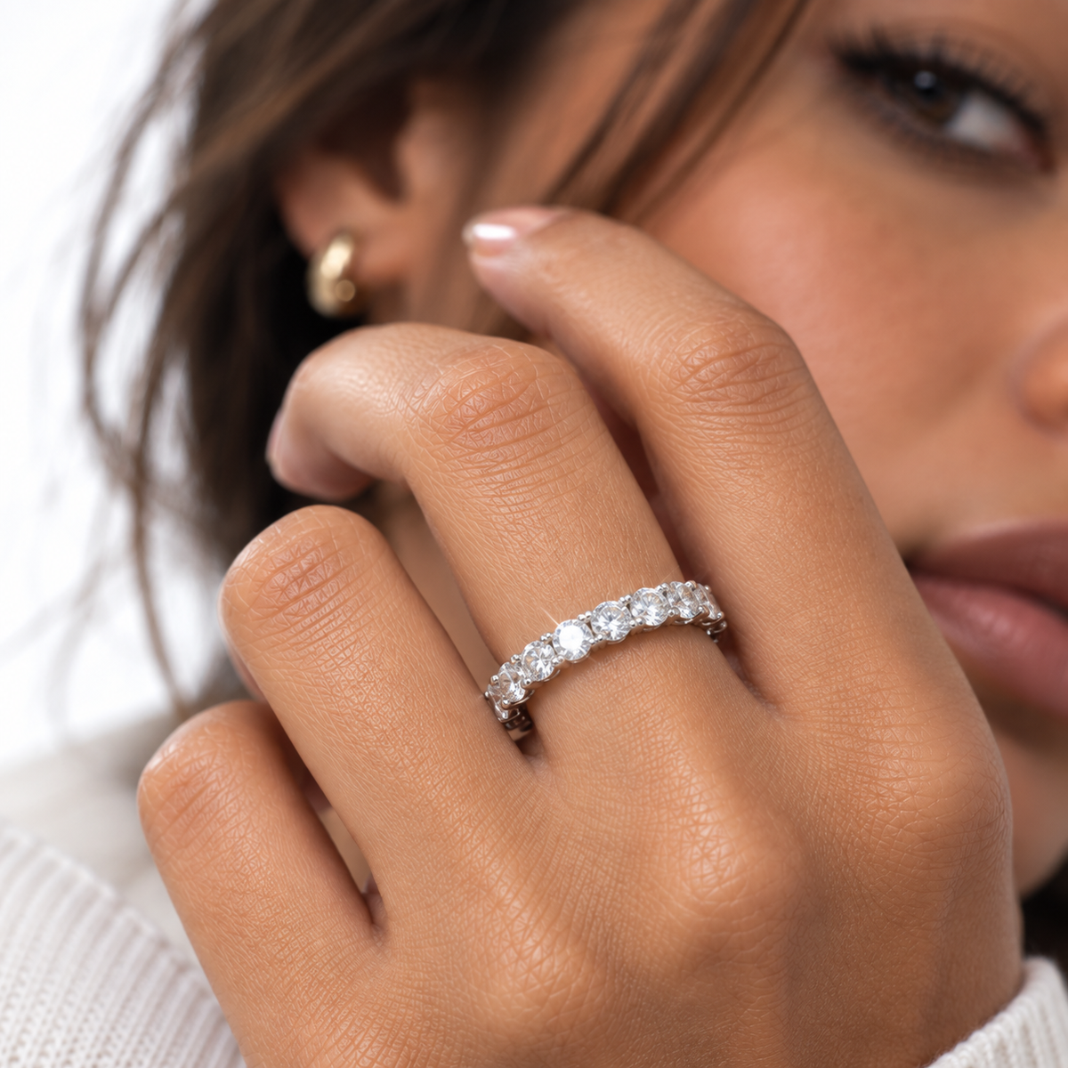 Nuba Moissanite Cuban Band Ring