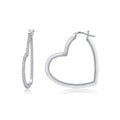 Nuba Heart Moissanite Silver Earrings