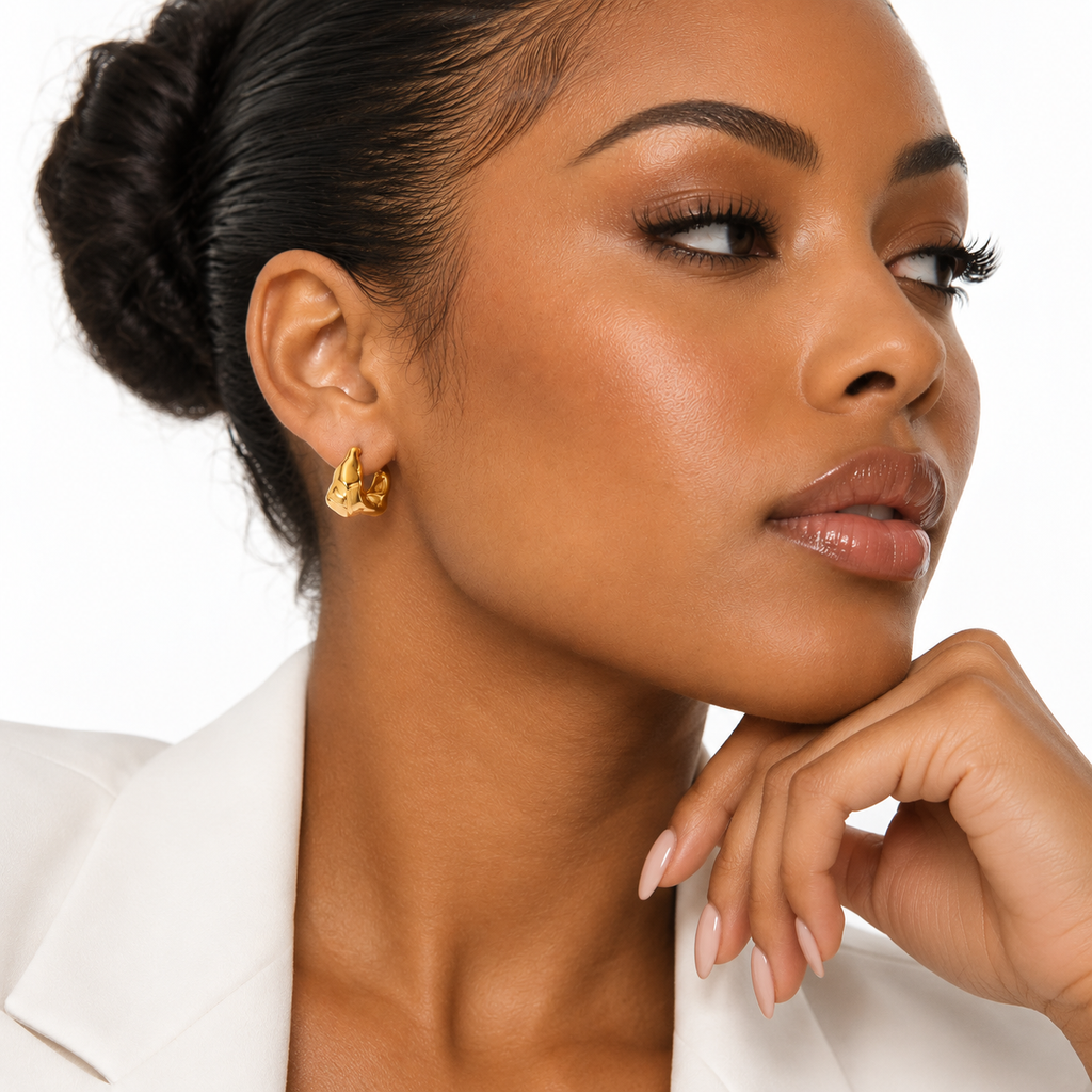 Nuba Geometric Gold Earrings