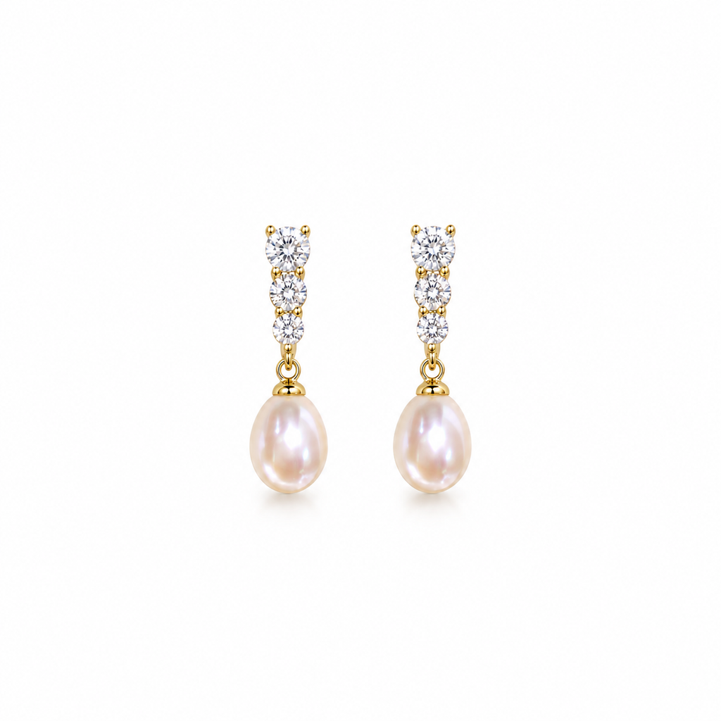 Nuba Pearl Drop Studs