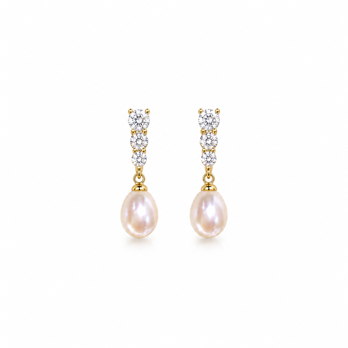 Nuba Pearl Drop Studs