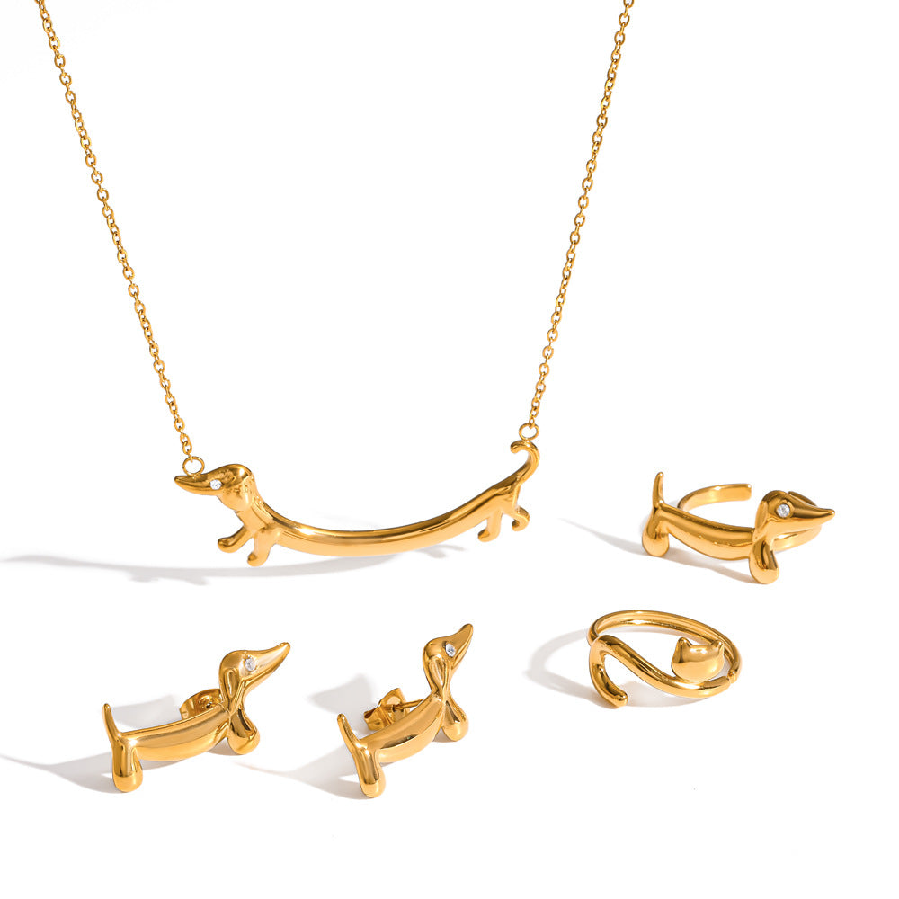 Nuba Dachshund Jewellery Set