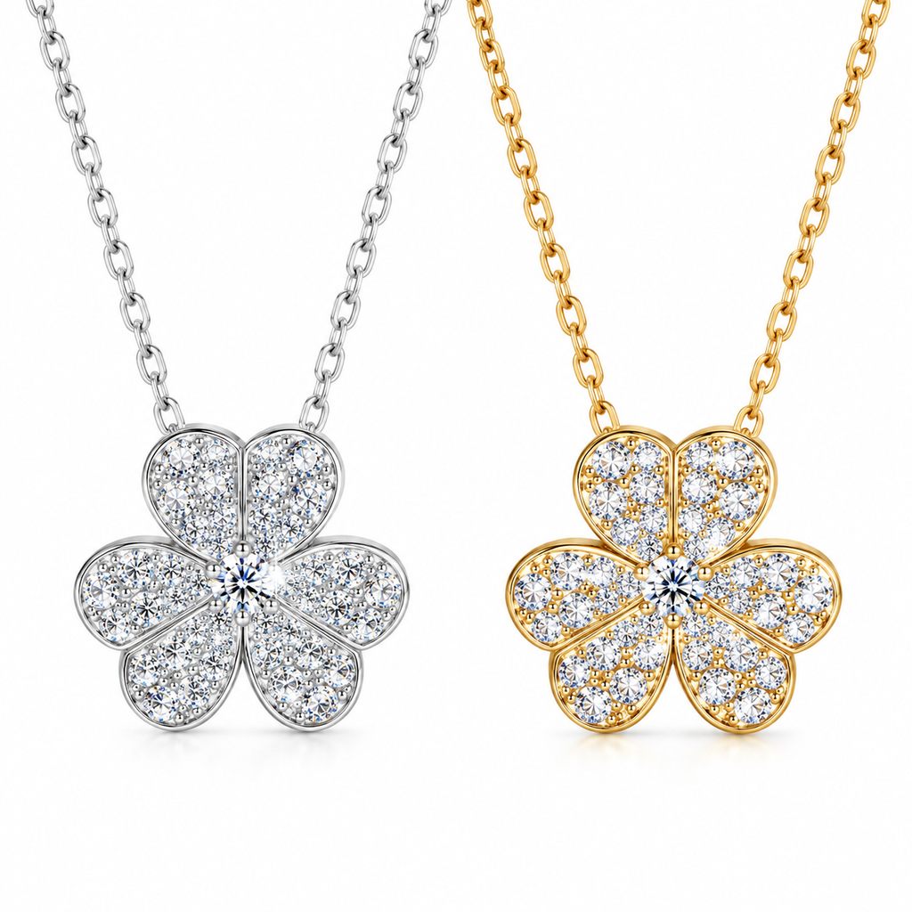 Nuba Clover Moissanite Necklace