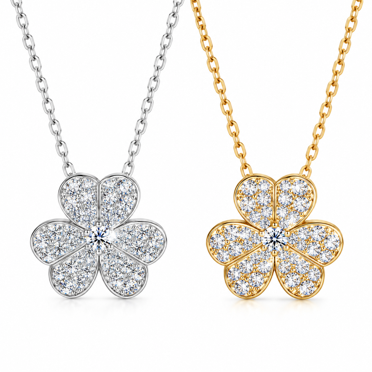 Nuba Clover Moissanite Necklace