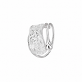 Nuba Textured Open Geometric Ring