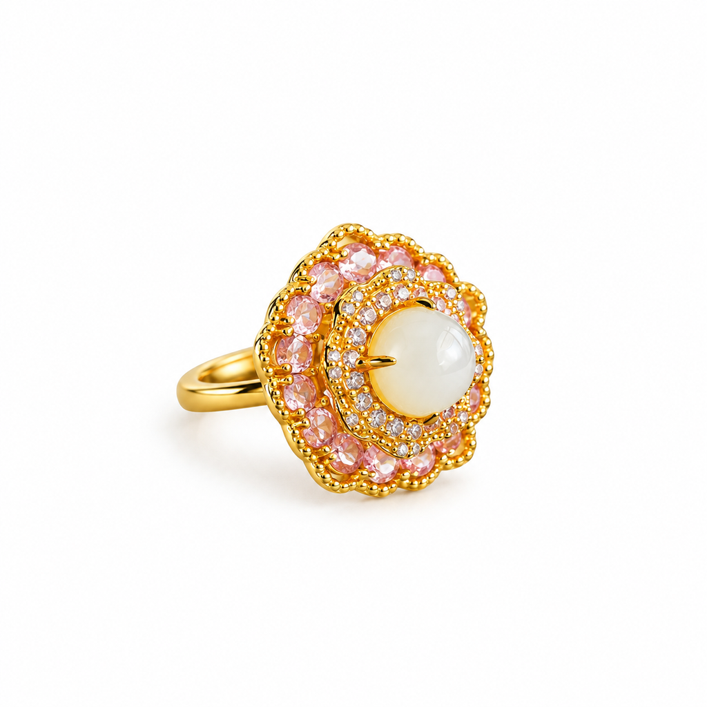 Nuba Jade Bloom Signature Ring
