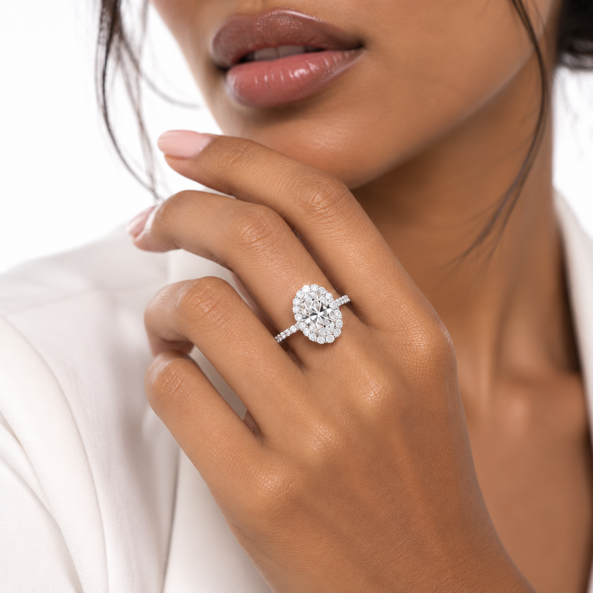 Nuba Oval Moissanite Signature Ring