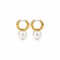 Nuba Pearl Hoop Earrings