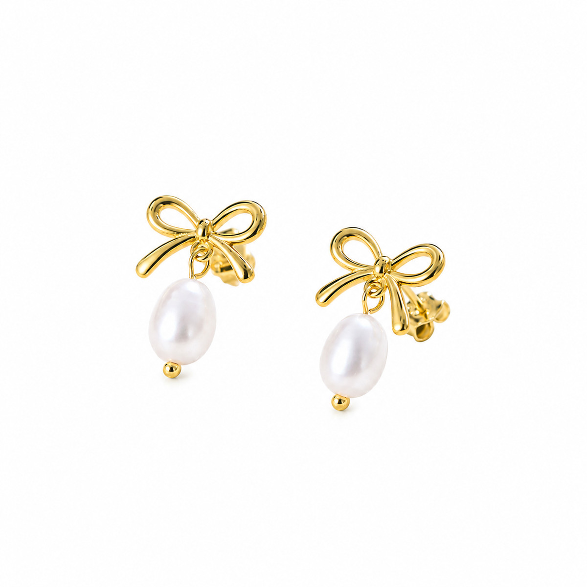 Nuba Pearl Bow Earrings