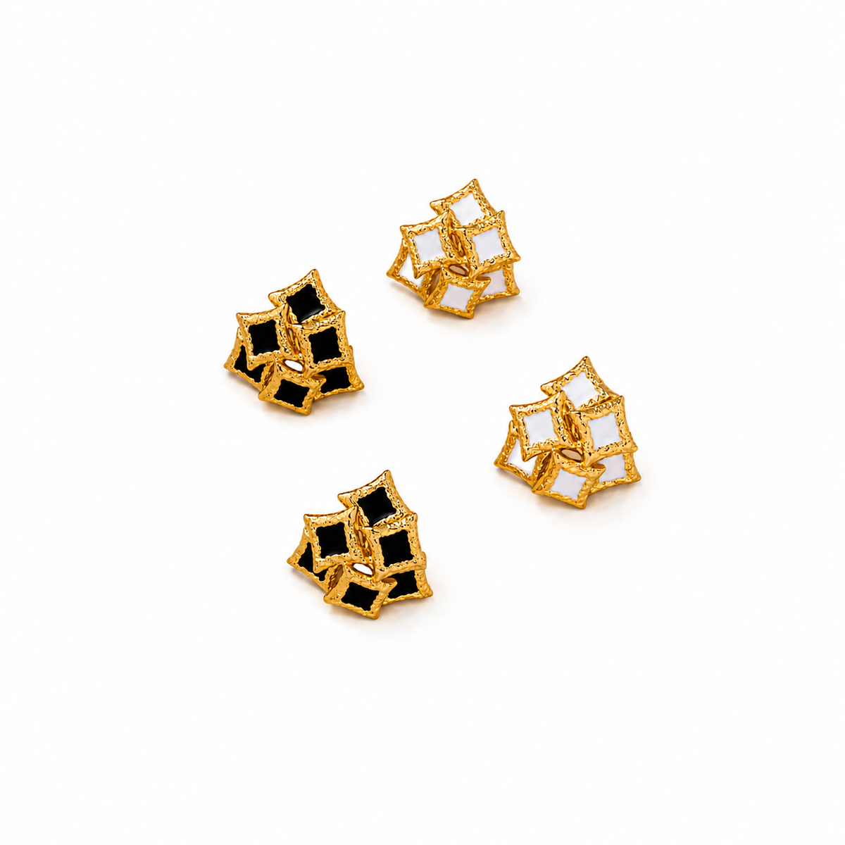 Nuba Geometric Enamel Earrings