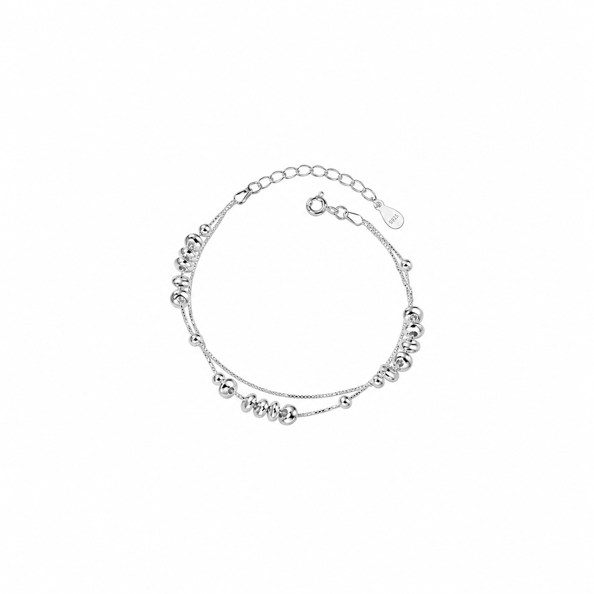 Nuba Double Layer Disc Bead Bracelet