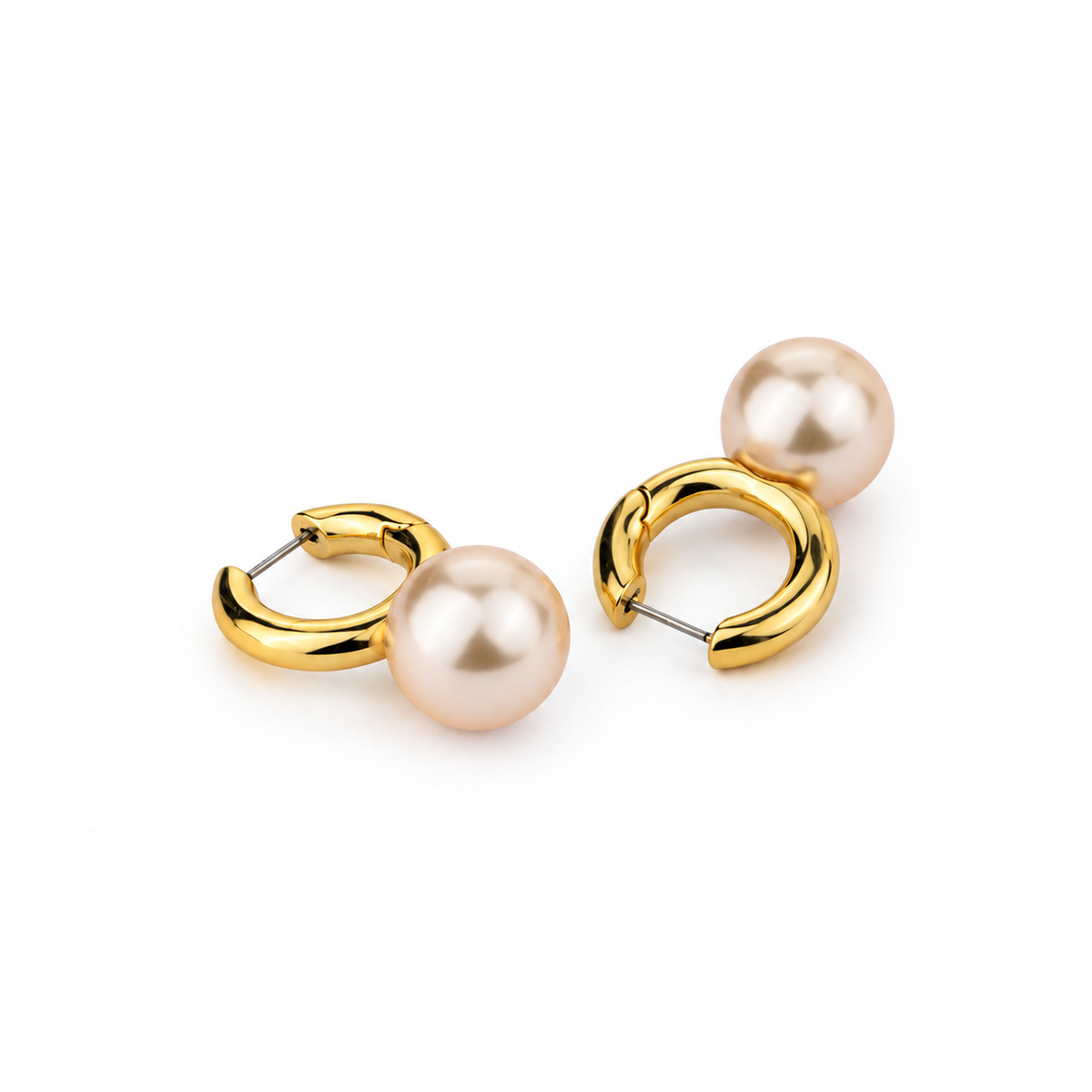 Nuba Pearl Hoop Earrings