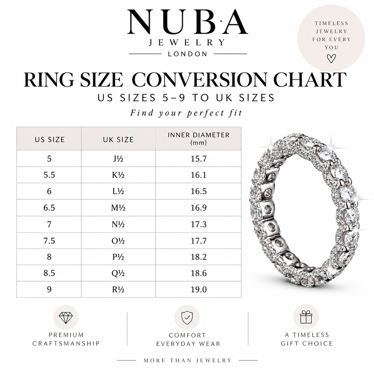 Nuba Moissanite Cuban Band Ring