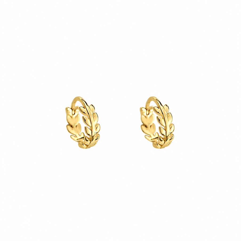 Nuba Leaf & Wheat Earrings