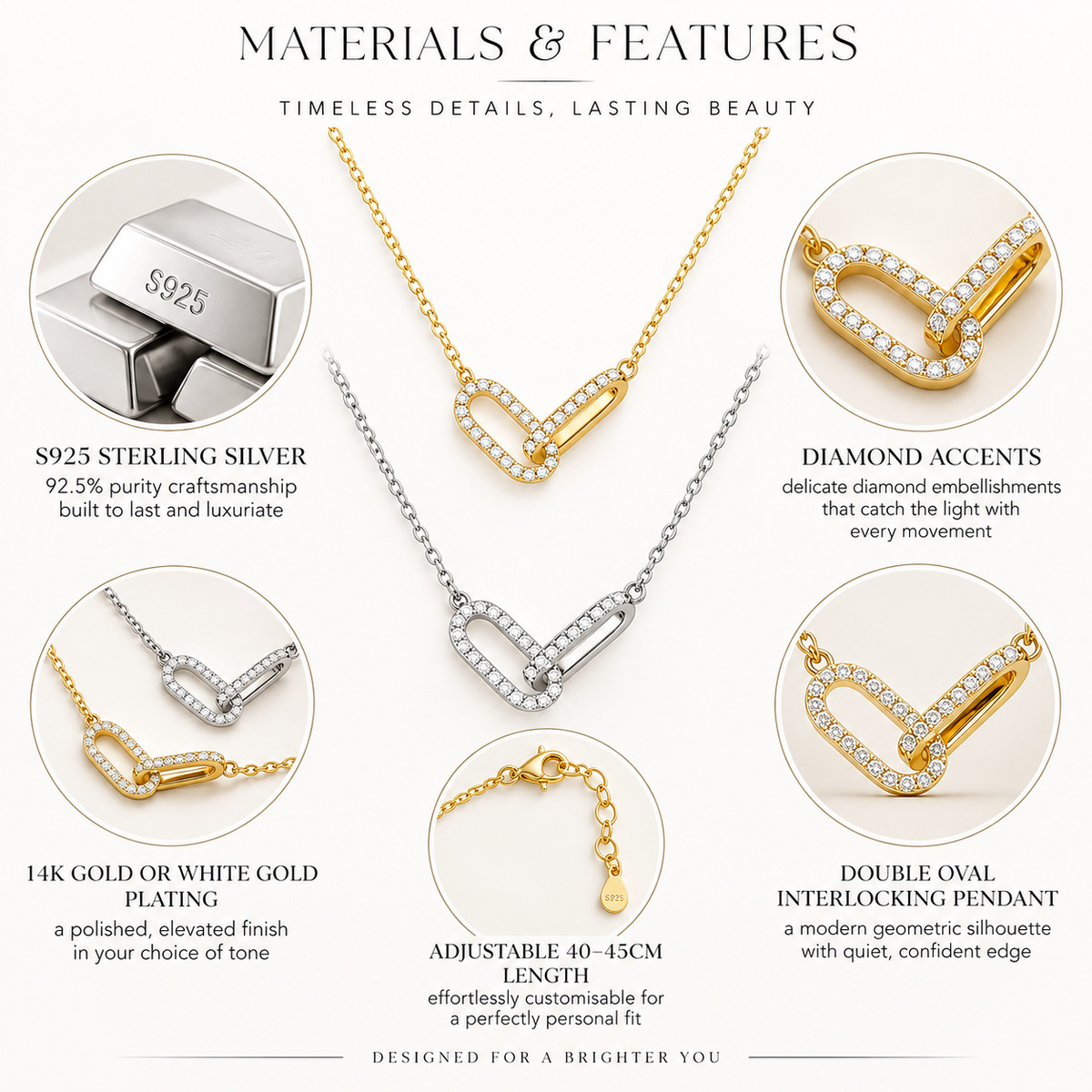 Nuba Double Oval Interlocking Necklace