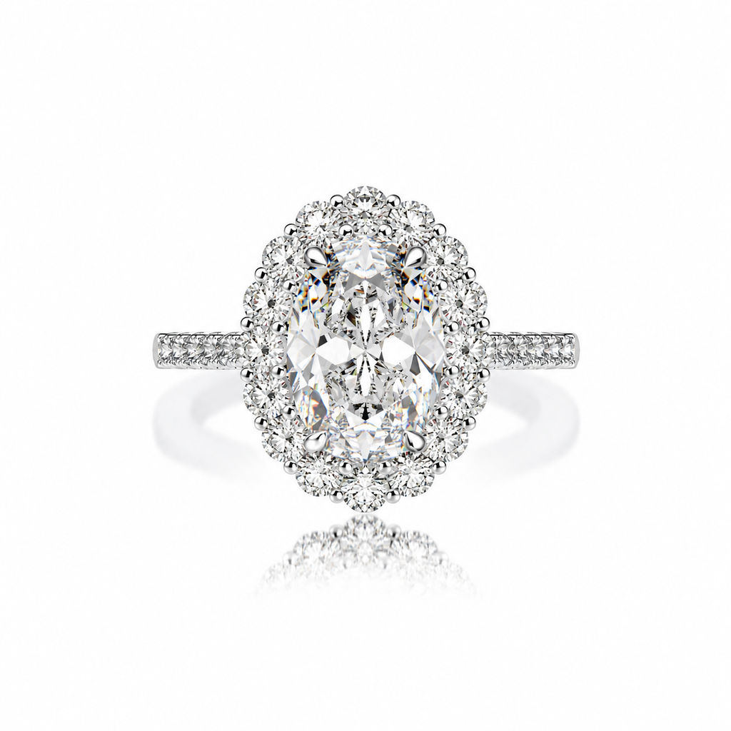 Nuba Oval Moissanite Signature Ring
