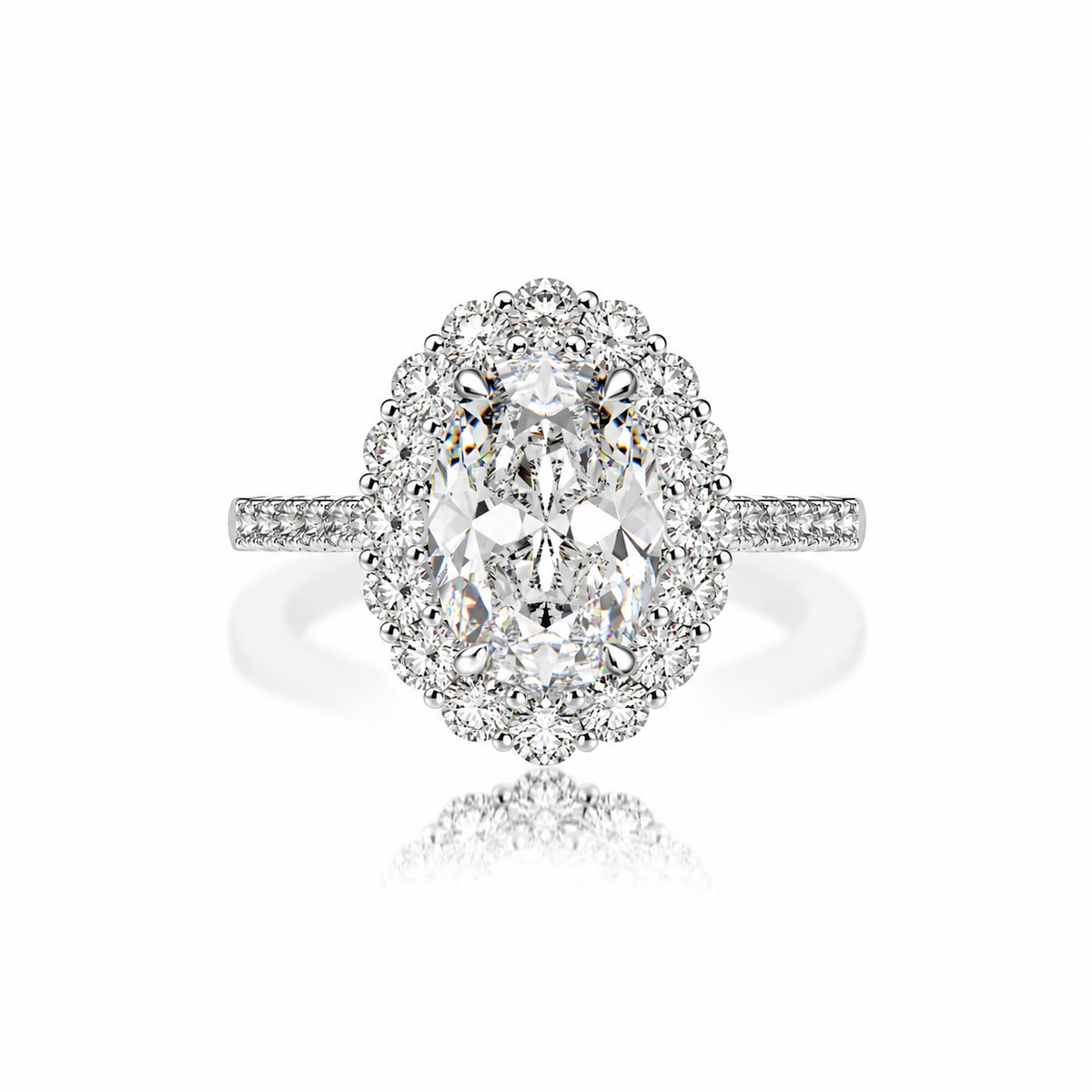 Nuba Oval Moissanite Signature Ring
