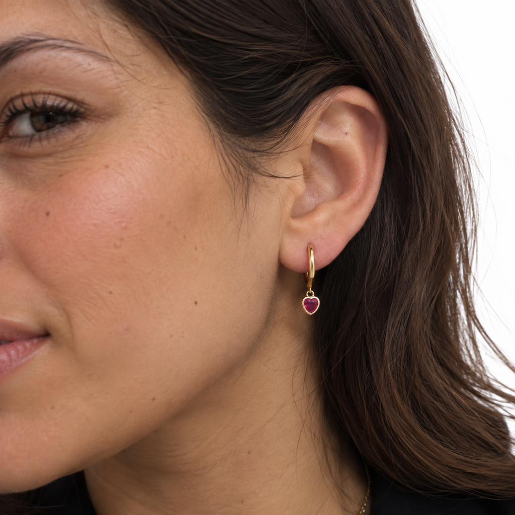 Nuba Heart Zircon Earrings
