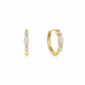 Nuba Opal Zircon Round Earrings