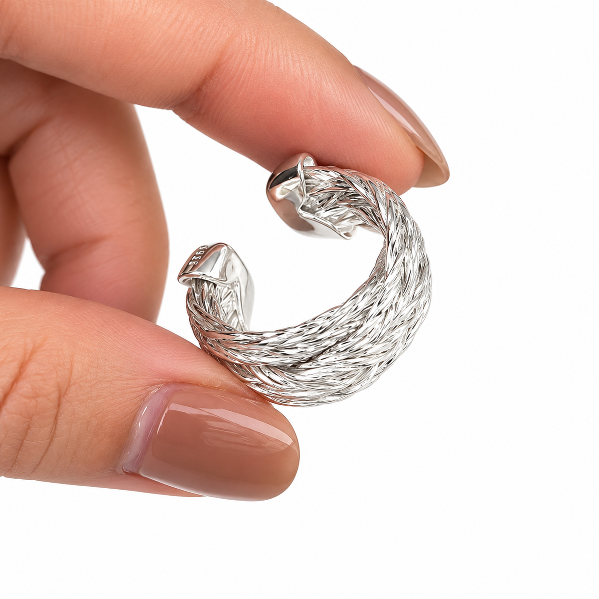 Nuba Woven Cross Open Ring