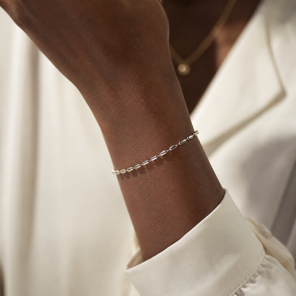 Nuba Rice & Olive Bead Bracelet