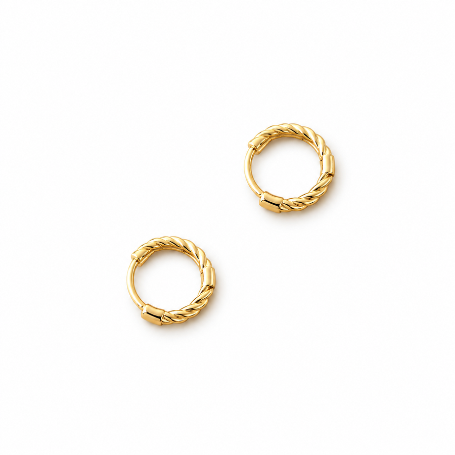 Nuba 10K Gold Hoop Earrings