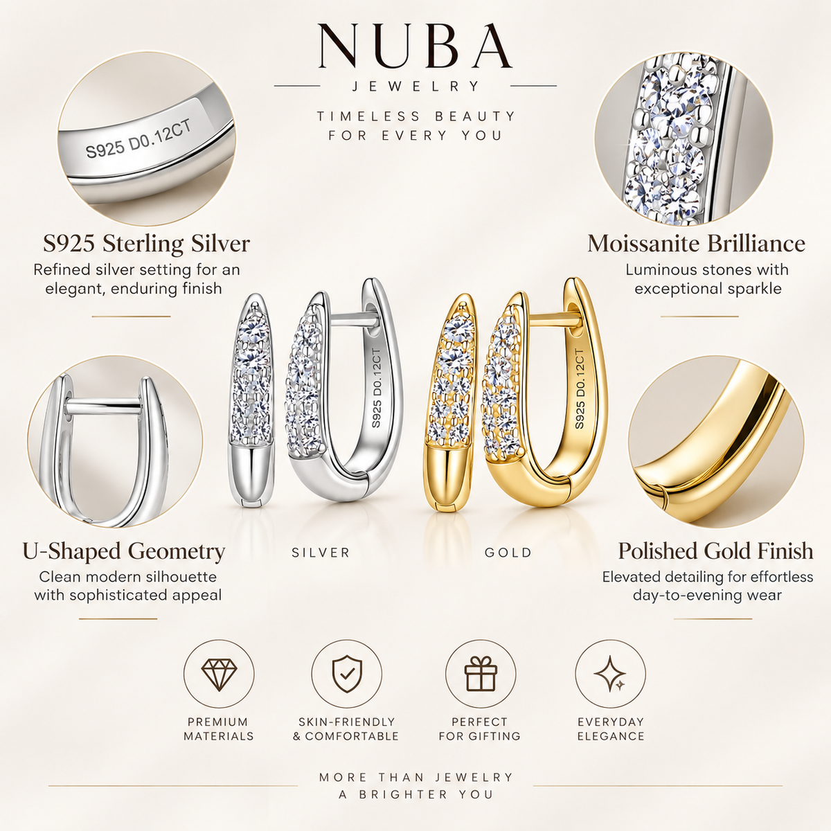 Nuba U-Hoop Earrings