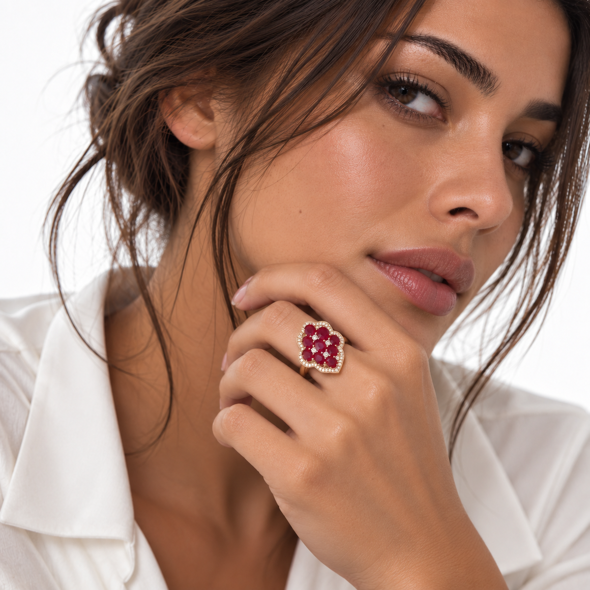 Nuba Ruby Bloom Signature Ring